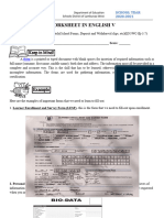 WORKSHEET 1 IN ENGLISH 5-1st Quarter-Fill-Out Forms Accurately