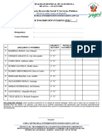 Ficha de Incripcion de Futbol y Voley