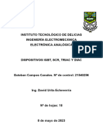 Dispositivos IGBT, SCR y TRIAC's y DIAC's