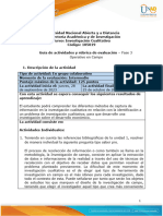 Guía de Actividades y Rubrica de Evaluación - Unidad 2 - Fase 3 - Operativo en Campo