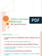 Group and Group Behavior-Dr Sarita Kumari