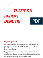 Anesthesie Du Sujet Denutri