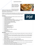 Comida de Cada Departamento de Guatemala Con Info