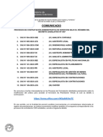 Comunicado Sobre El Enlace de Postulación PS Cas #094 Al 106