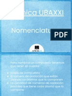 Química UBAXXI - Profe Marina - Nomenclatura