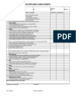 Daily QAQC Check Sheets