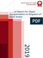 Annual Report For Organ Transplantation in Kingdom of Saudi Arabia