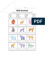 Animals Worksheet