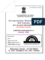 Handbook On Ultrasonic Testing of AT Weld by Hand Probing