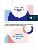 Ederlyn Salayog Recruitment Testing Types