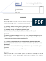 Avaliação II Nutrientes COM GABARITO