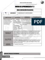 Experiencia 2 Separata 2022 Religion 7TH 1er Trim