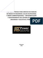 Propuesta Técnica para Servicio de Analisis de Riesgo Ssoma - RK Power - Setiembre 2022