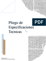 Pliego de Especificaciones Tecnicas