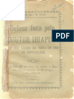 Defesa Feita Pelo Doutor Ibiapina em Que Livrou Da Forca Um Rèo Já Sentenciado