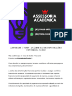 Atividade 1 - Gfin - Análise Das Demonstrações Contábeis - 54 2023