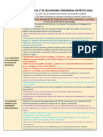 Dosificación Historia 2°