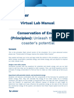 COE Conservation of Energy Principles - Unleash The Roller Coasters Potential Lab Manual