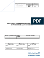 Procedimiento Prueba Hidrostatica Tanque ITPSA