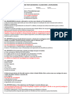 1a - Atividade Sobre Trovadorismo, Classicismo e Humanismo.