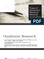 Types of Qualitative Research Methods