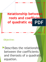 G9 Math Q1 - Week 2-3 - Relationship of Coefficient and Roots of Q.E.