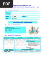 Elaboramos Cuadros de Doble Entrada - MAT - SESIÓN