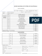 Nómina de Juego Deportivo Quiché FC Jornada 2