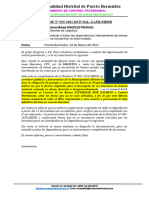 INFORME N°015-2021 - Se Solicita Internamiento de Bienes en Buen Estado