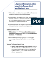 Polymorphism in Java and Abstract Data Types and Their Specification in Java.