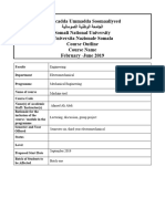 Course Outline of Machine Tool