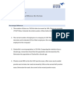 Question Sheet 6 - Percentage Difference and Hire Purchase