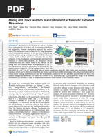 Mixing and Flow Transition in An Optimized Electrokinetic Turbulent Micromixer