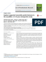 Implant-Supported Removable Partial Dentures in The Mandible A 3-16 Year Retrospective Study