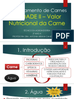 Processamento de Carnes - UNIDADE II - Valor Nutricional Da Carne - Profa. Dra. Ariana Passos