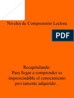 Percepciones y Niveles de La Comprensión Lectora