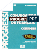 CORRIGÉS Conjugaison Progressive Du Français Intermédiaire A2 B