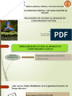 Modalidades de Acceso Al Bosque en Comunidades Nativas