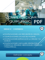 Unidad IV - Complicaciones Quirurgicas