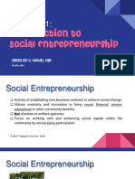 Module 1 Introduction To Social Entrepreneurship