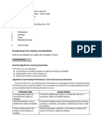 Lesson 6 Establishing Test Validity and Reliability