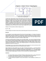 Transistor Series Voltage Regulator or Emitter Follower Voltage Regulator