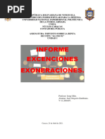 Informe Exenciones y Exoneraciones