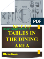 Set Up Tables in The Dining Area