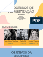 2022.2 ApresentaÃ Ã o Da Disciplina Processos de AlfabetizaÃ Ã o