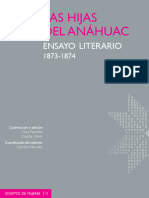 Las Hijas Del Anahuac Ensayo Literario 1873 1874