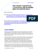 Accounting Theory Conceptual Issues in A Political and Economic Environment 9th Edition Wolk Solutions Manual 1