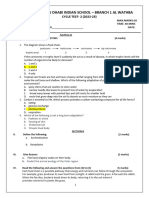 CT2 QP - Grade 6 Answer Key