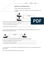 Balanced - Unbalanced Forces Ws