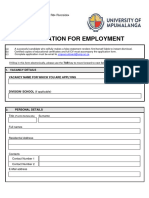 Application For Employment Form 2022